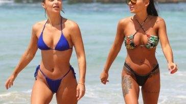 Ella Ding & Domenica Calarco Spend the Day at the Beach in Sydney on fanspics.net