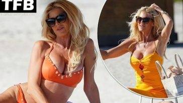 Victoria Silvstedt Brings Incredible Beach Body to Miami on fanspics.net