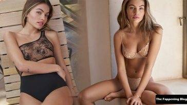 Thylane Blondeau Shows Her Nude Tits in Lingerie For Etam Valentine’s Day Collection 2022 on fanspics.net