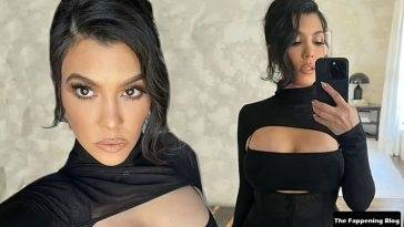 Kourtney Kardashian Shows Off Her Sexy Tits & Legs on fanspics.net