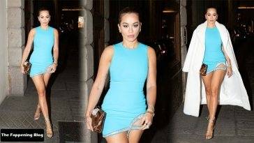 Rita Ora Flaunts Her Sexy Legs in Milan on fanspics.net