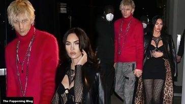 Megan Fox & Machine Gun Kelly Leave the Dolce and Gabbana Office in Milan on fanspics.net