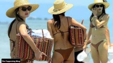 Alessandra Ambrosio Shows Off Her Model Figure in a Bikini on a Yacht in Florianopolis on fanspics.net