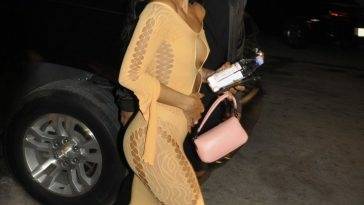 Braless Karrueche Tran Sticks Out Her Tongue as She Leaves Party During Art Basel on fanspics.net