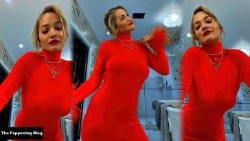 Rita Ora Braless (11 Pics + Video) on fanspics.net