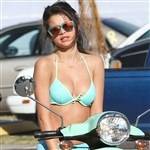 Selena Gomez Slutty Bikini On A Scooter Pics on fanspics.net