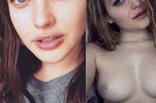 Katherine Langford Nude Topless Selfie on fanspics.net