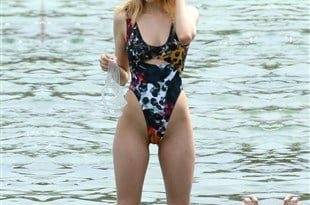 Nicola Peltz Thigh Gap And Pussy Stubble In A Thong Swimsuit on fanspics.net