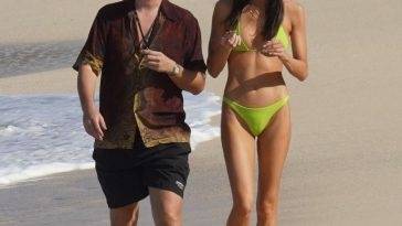 Bella Banos & Scott Disick Walk on the Beach on a Trip to St. Barts on fanspics.net