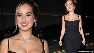 Addison Rae Stuns in a LBD For Dinner at Craig 19s on fanspics.net