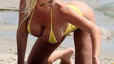 Mary Carey Almost Nude Wearing Tiny Bikini At Malibu Beach! on fanspics.net