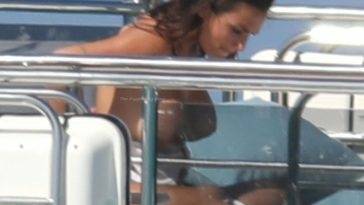 Elettra Lamborghini Relaxes Nude On a Boat in Formentera on fanspics.net