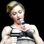 Madonna Flashes Her Boob In Concert on fanspics.net