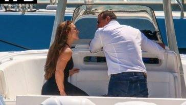 Alex Rodriguez Sips Champagne on a Yacht with a Sexy Babe on fanspics.net