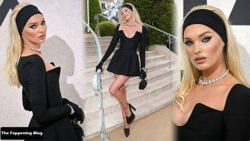 Elsa Hosk Shows Off Her Sexy Legs & Tits at the amfAR Gala Cannes 2022 in Cap d’Antibes on fanspics.net