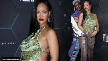 Rihanna Flaunts Her Curves at the Fenty Beauty And Fenty Skin Celebration in LA on fanspics.net