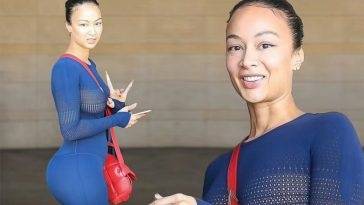 Draya Michele Puts Her Sexy Curves on Display in Leggings and a Crop Top on fanspics.net