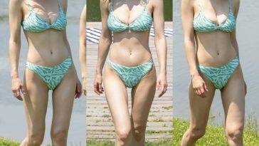 Alexandra Daddario Looks Hot in a Bikini with Her Sister in New Orleans on fanspics.net