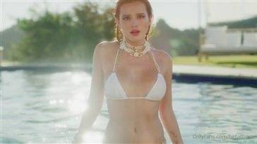 Bella Thorne Nude Pool White Bikini Video  on fanspics.net