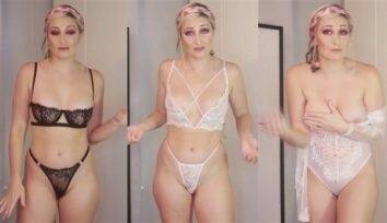 Holly Wolf Nude Lingerie Try On Haul Video  on fanspics.net