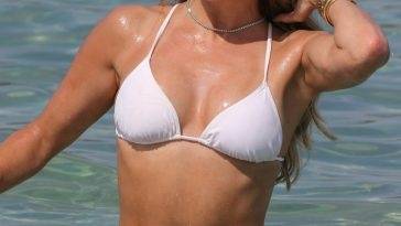 Sylvie Meis Looks Hot in a White Bikini on fanspics.net