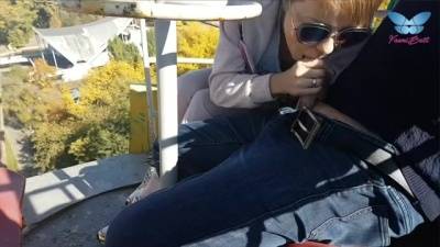 Yasmibutt extreme public blowjob & cum swallow from dirty milf on the ferris wheel yasmi butt xxx free porn videos on fanspics.net