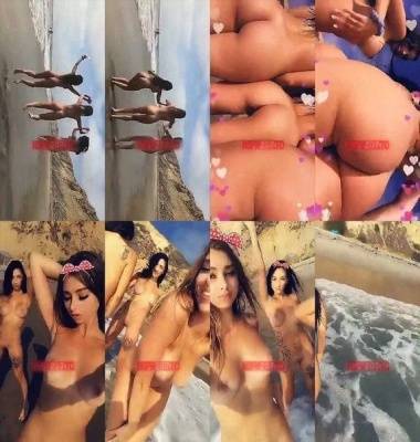 Molly Bennett naked trio girls on public beach snapchat premium 2019/03/25 on fanspics.net