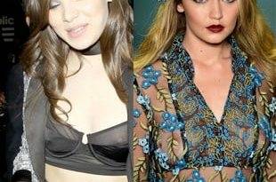 Hailee Steinfeld And Gigi Hadid Show Their Nipples In See Thru Tops on fanspics.net