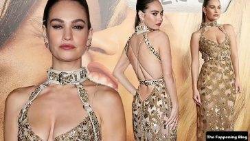 Lily James Shows Off Her Sexy Figure at the 18Pam and Tommy 19 TV Show Finale Screening in LA on fanspics.net