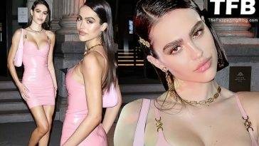 Amelia Gray Hamlin Drops Jaws in a Total Versace Look at Milan Fashion Week on fanspics.net