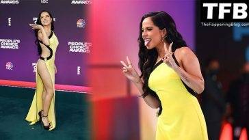 Leggy Becky G Looks Hot in a Yellow Dress at the 2021 E! People 19s Choice Awards on fanspics.net