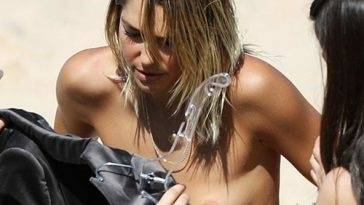 Model Ashley Hart Nude Pierced Tits & Thong On The Set In Sydney on fanspics.net