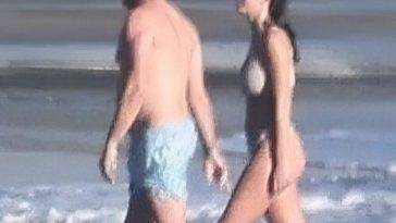 Camila Morrone & Leonardo DiCaprio Enjoy a Morning Swim in Malibu on fanspics.net