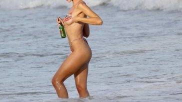 Gabrielle Epstein is Seen in a Tiny Bikini on the Beach in Tulum on fanspics.net