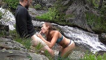 Brandibraids sexy babe gets naughty by waterfall onlyfans  video on fanspics.net