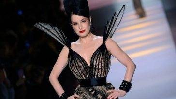 Dita Von Teese Nipples in See Through Dress on fanspics.net