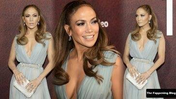 Jennifer Lopez Flaunts Her Deep Cleavage at the Premiere of 18The Tender Bar 19 in LA on fanspics.net