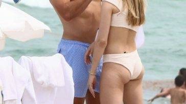 Mason Rudolph Tends to Genie Bouchard 19s Injury During a Romantic Break at the Beach on fanspics.net