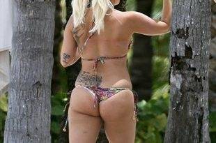 Lady Gaga's Trashy Candid Thong Bikini Pics on fanspics.net