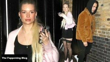 Lottie Moss and a Mystery Man are Seen Leaving The Chiltern Firehouse in London on fanspics.net