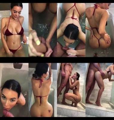 Lana Rhoades bathtub & shower sex snapchat premium 2018/12/09 on fanspics.net