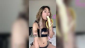 Lolatessafree Just casually eating a banana Wish it was your di xxx onlyfans porn on fanspics.net