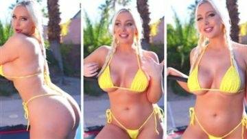 Tara Babcock Youtuber Yellow Bikini Video  on fanspics.net