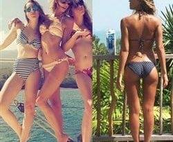 Taylor Swift's Legs vs. Jessica Alba's Thigh Gap Bikini Battle on fanspics.net