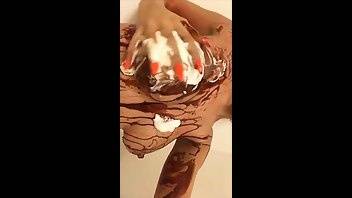 Rainey James shower chocolate dirty girl show snapchat free on fanspics.net