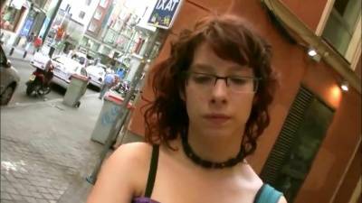 Busty redhead girl nerd picked up and fucked on fanspics.net