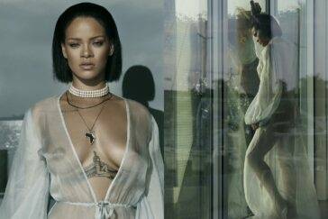 Rihanna Bikini Sheer Robe Nip Slip Photos Leaked - Barbados on fanspics.net