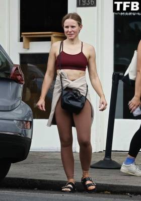 Kristen Bell Wraps Up a Sweaty Gym Session in Los Feliz on fanspics.net