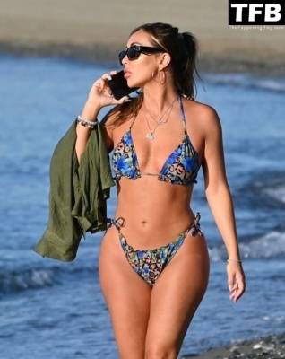 Lauryn Goodman Puts on a Sultry Display in a Bikini Out on Holiday in Marbella on fanspics.net