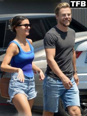 Hayley Erbert & Derek Hough are All Smiles Showing Off Haley 19s Engagement Ring in LA on fanspics.net